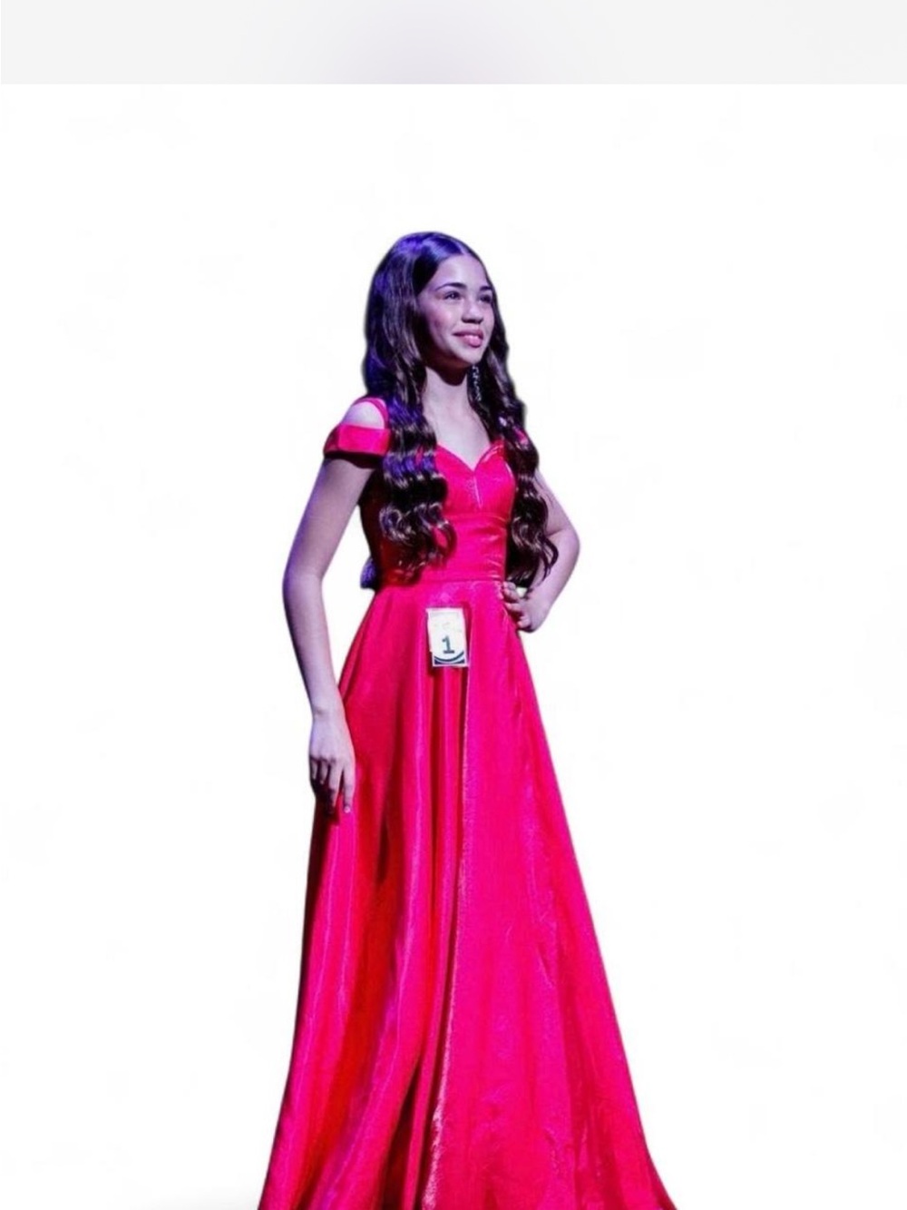 Sherri Hill Vibrant Hot Pink Off-Shoulder Prom Gown